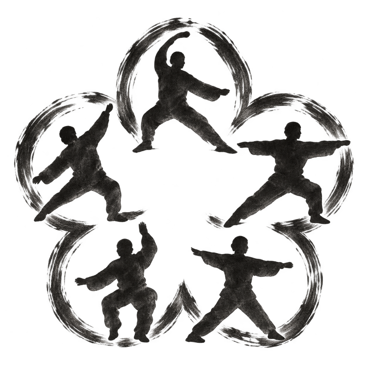 五势水墨意象，非真实演示影像